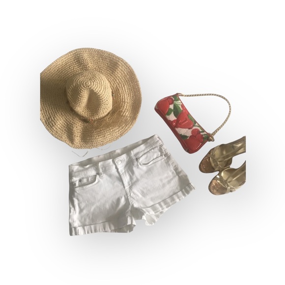 new Maurices ❃ Floppy Woven Raffia Straw Wide Brim Sun Hat ❃ Colorful Boho Beads - Picture 12 of 16